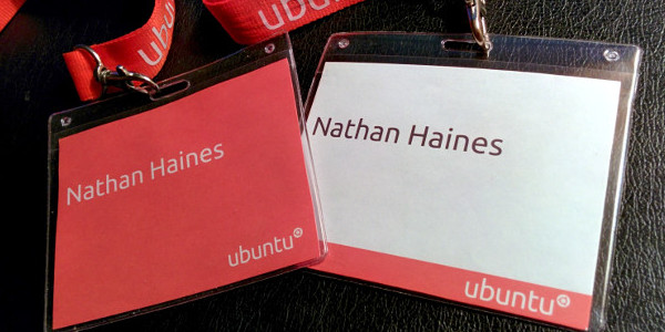 Ubuntu name badges by Nathan Haines